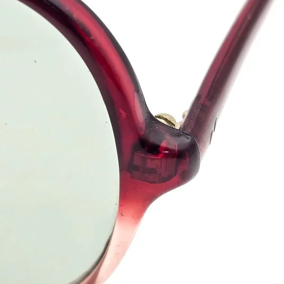 VTG Aviator Sunglasses Gradient Red Frame Oversized Brown Lens Luxury Style - Picture 10 of 15